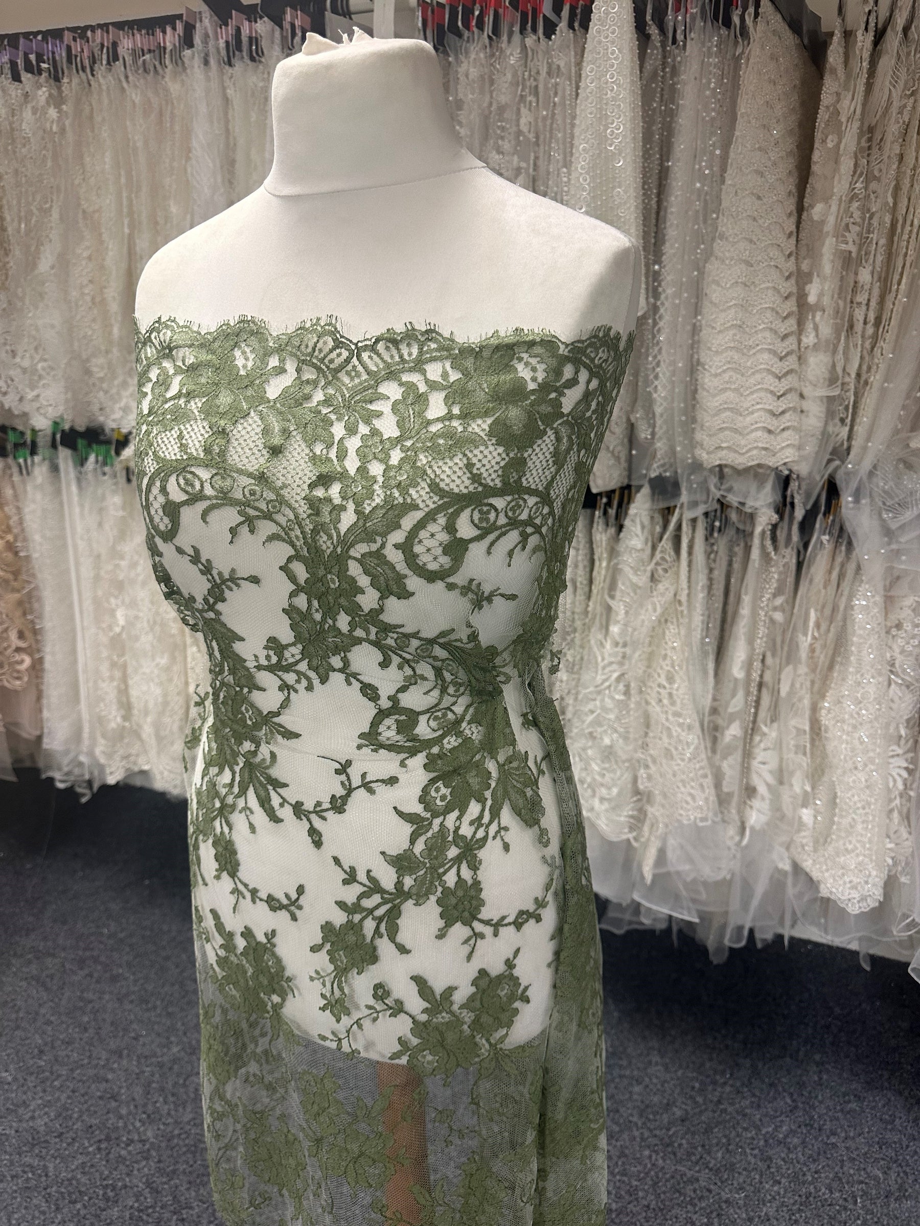 Olive Green Lace - Kate Olive Green Lace - Kate