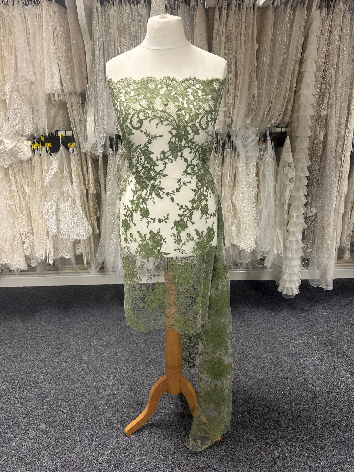 Olive Green Lace - Kate