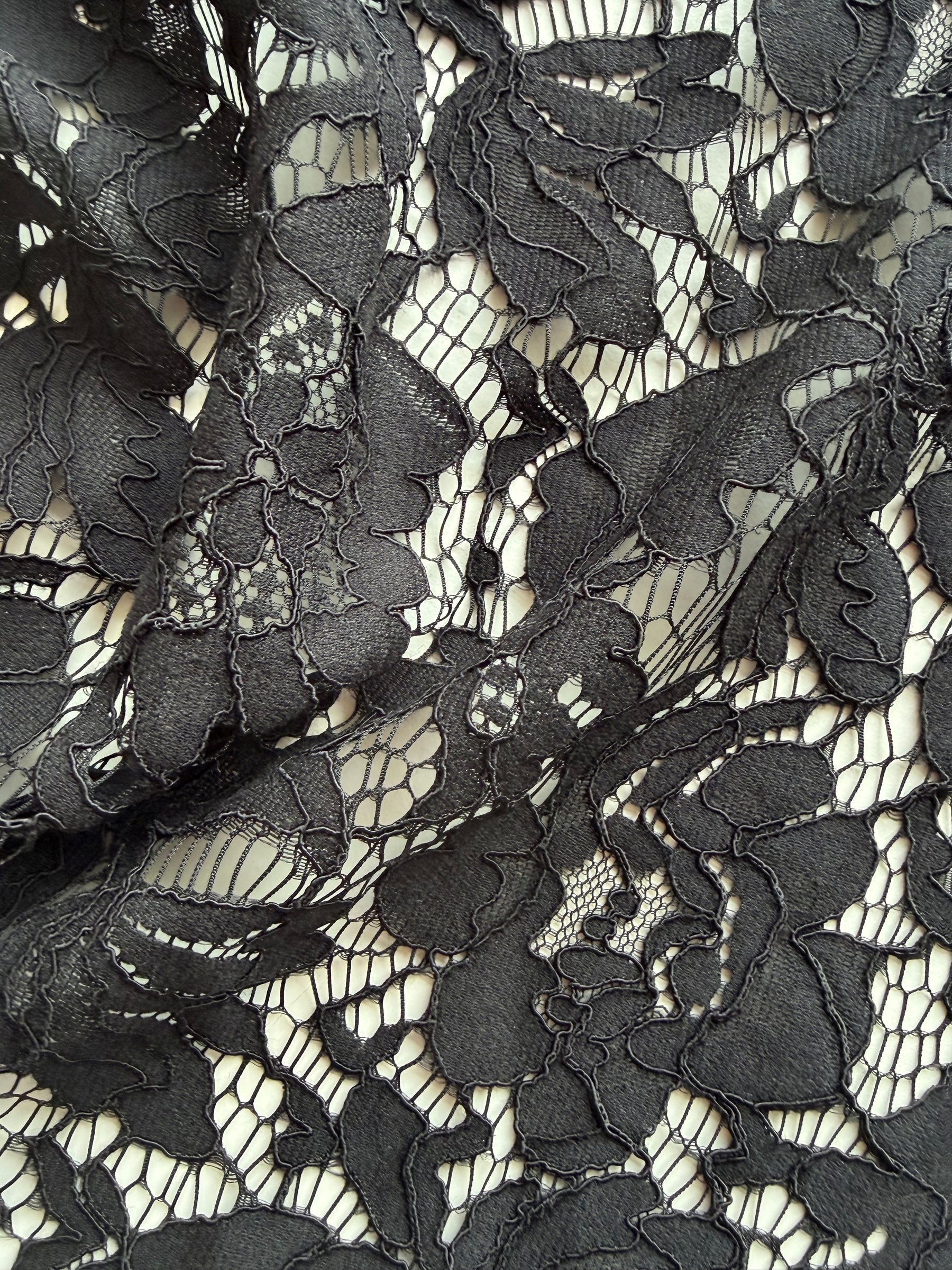 Black Raschel Lace - LA1002