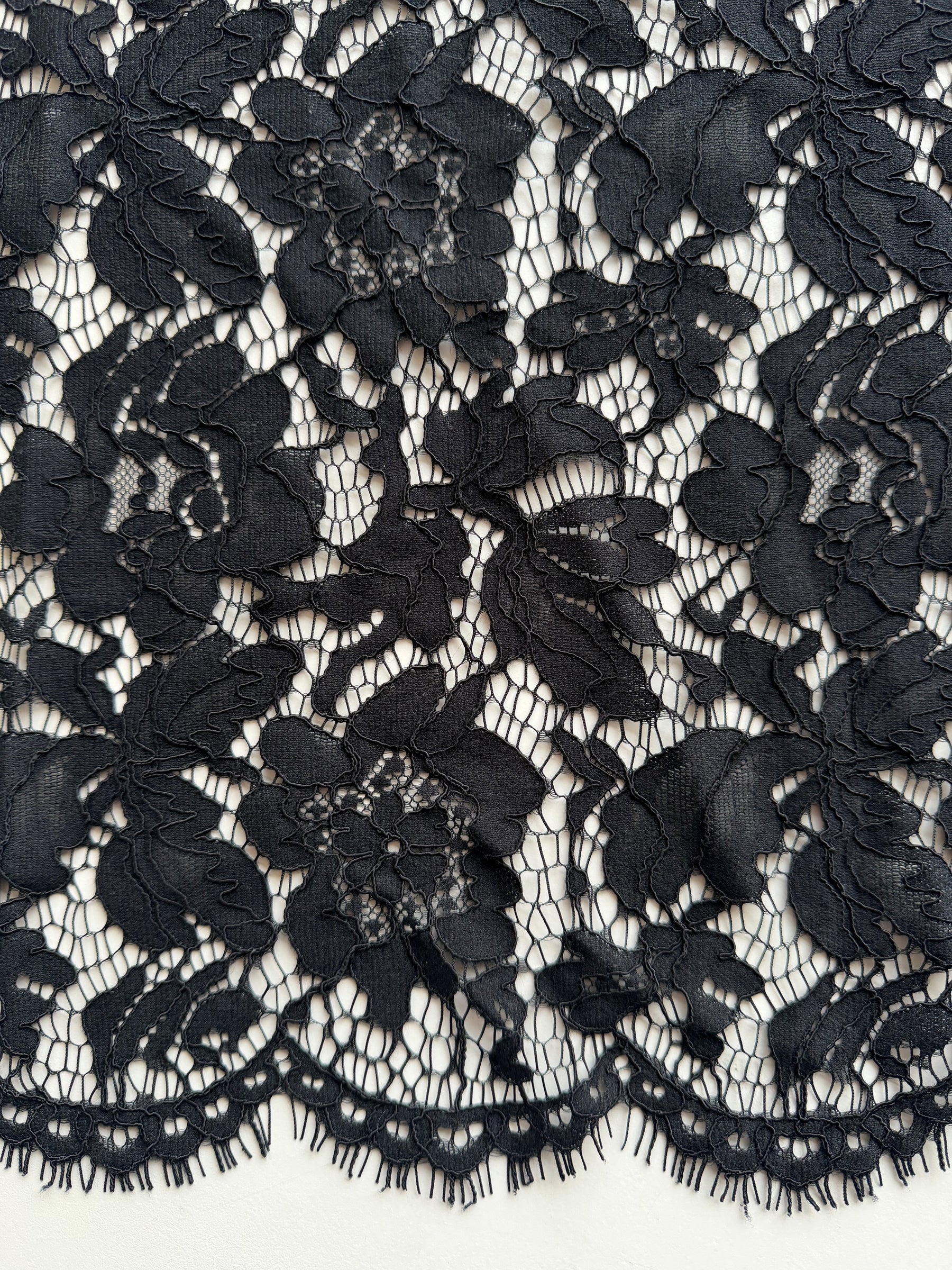 Black Raschel Lace - LA1002