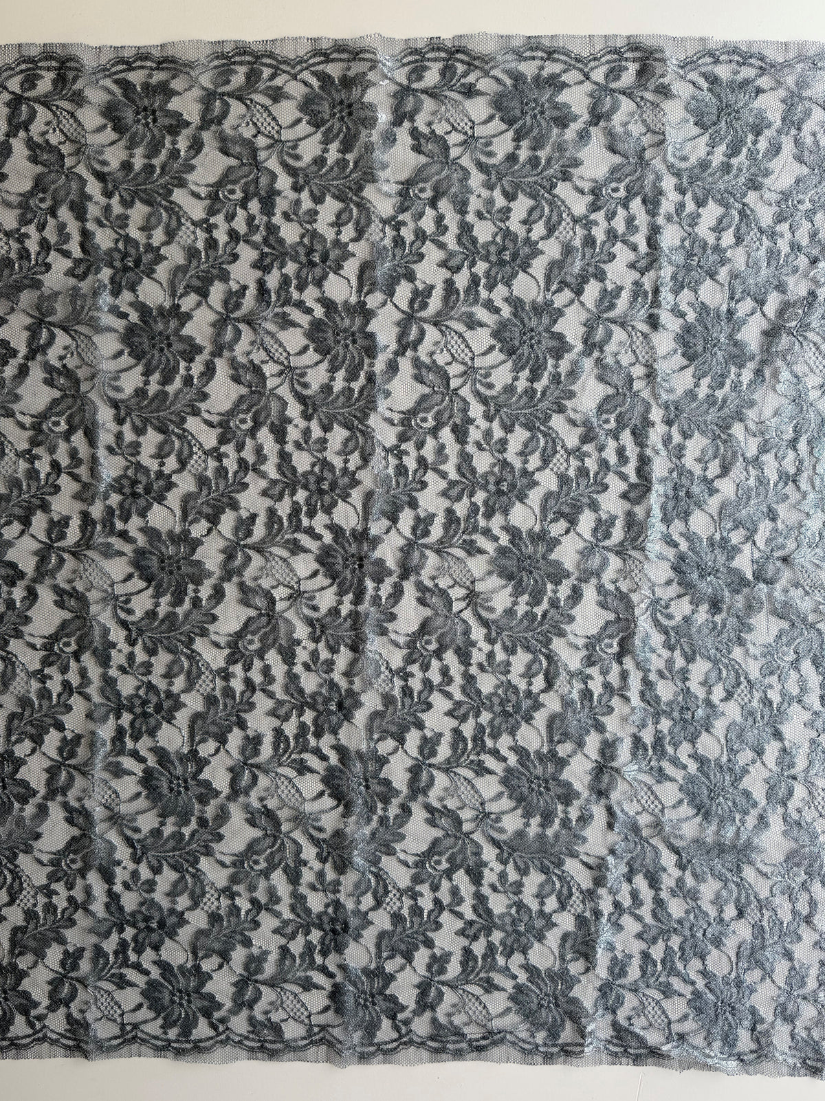 Navy with Silver French Lace - LA2002