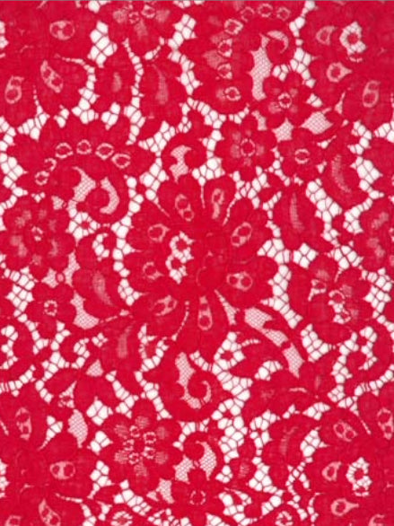 Red Chantilly Lace - LA4001