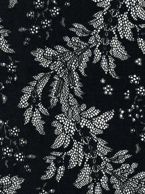 Black Stretch Corded Lace - LA7005