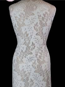 Ivory Stretch Corded Lace - LA7005