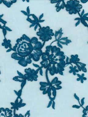 Teal Corded Lace - LA7007