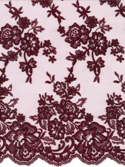 Wine Corded Lace - LA7007