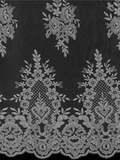 Taupe Corded Lace - LA7009