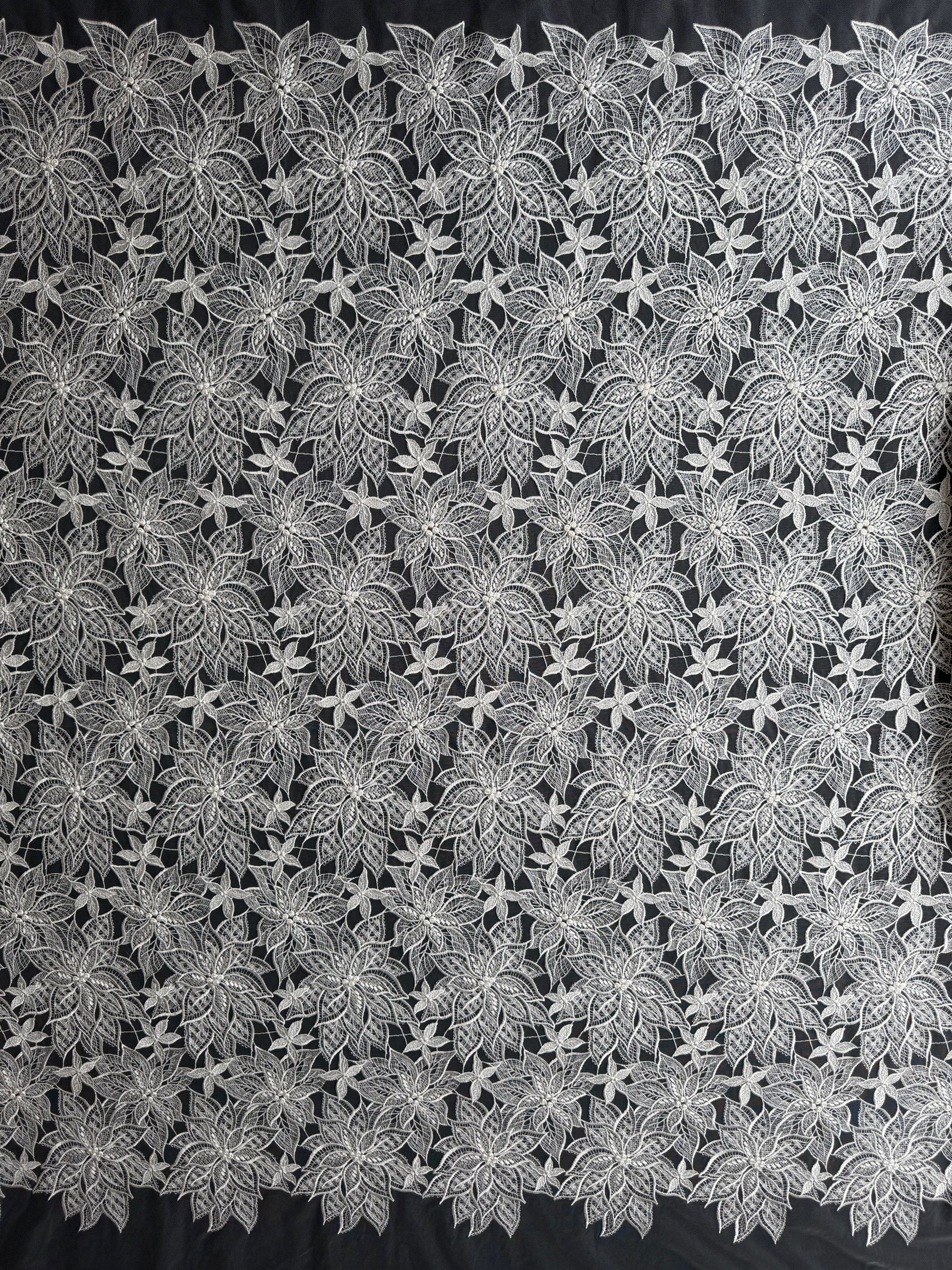Ivory Embroidered Lace - Lalita