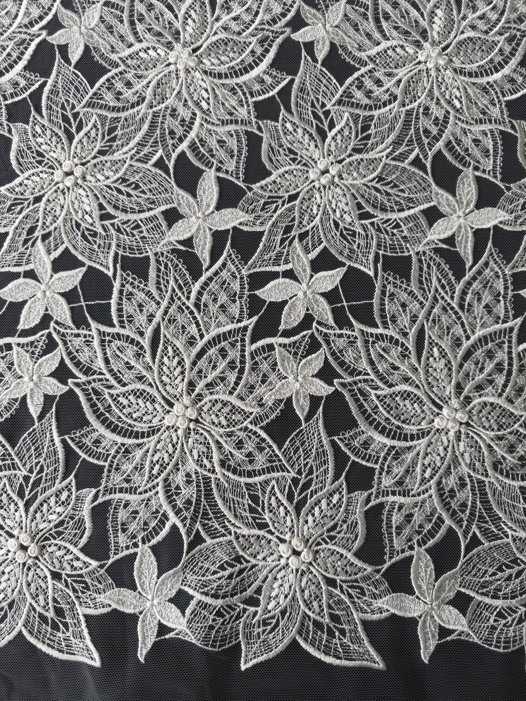 Ivory Embroidered Lace - Lalita