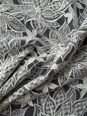 Ivory Embroidered Lace - Lalita