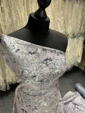 Lavender Textured Lurex Jacquard - Lateral