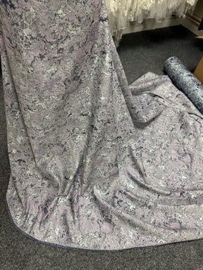 Lavender Textured Lurex Jacquard - Lateral
