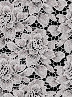 Dusky Rose Sequin Guipure Lace - LB4003