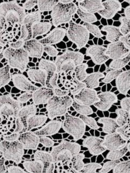 Dusky Rose Sequin Guipure Lace - LB4003