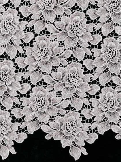 Dusky Rose Sequin Guipure Lace - LB4003