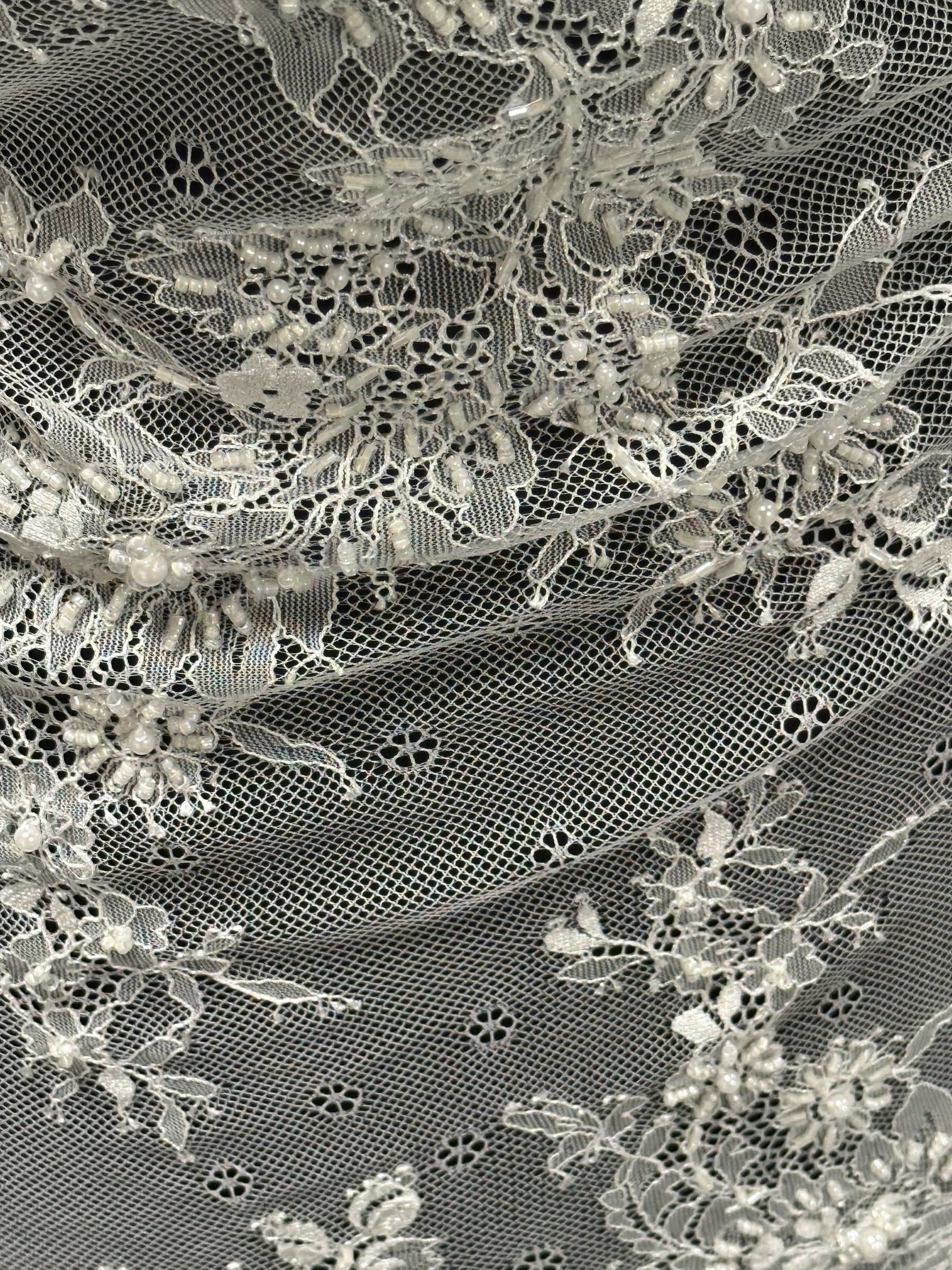 Ivory Raschel Lace - LB5003