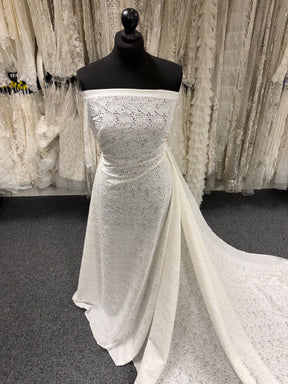 Ivory Embroidered Cotton - EB6001