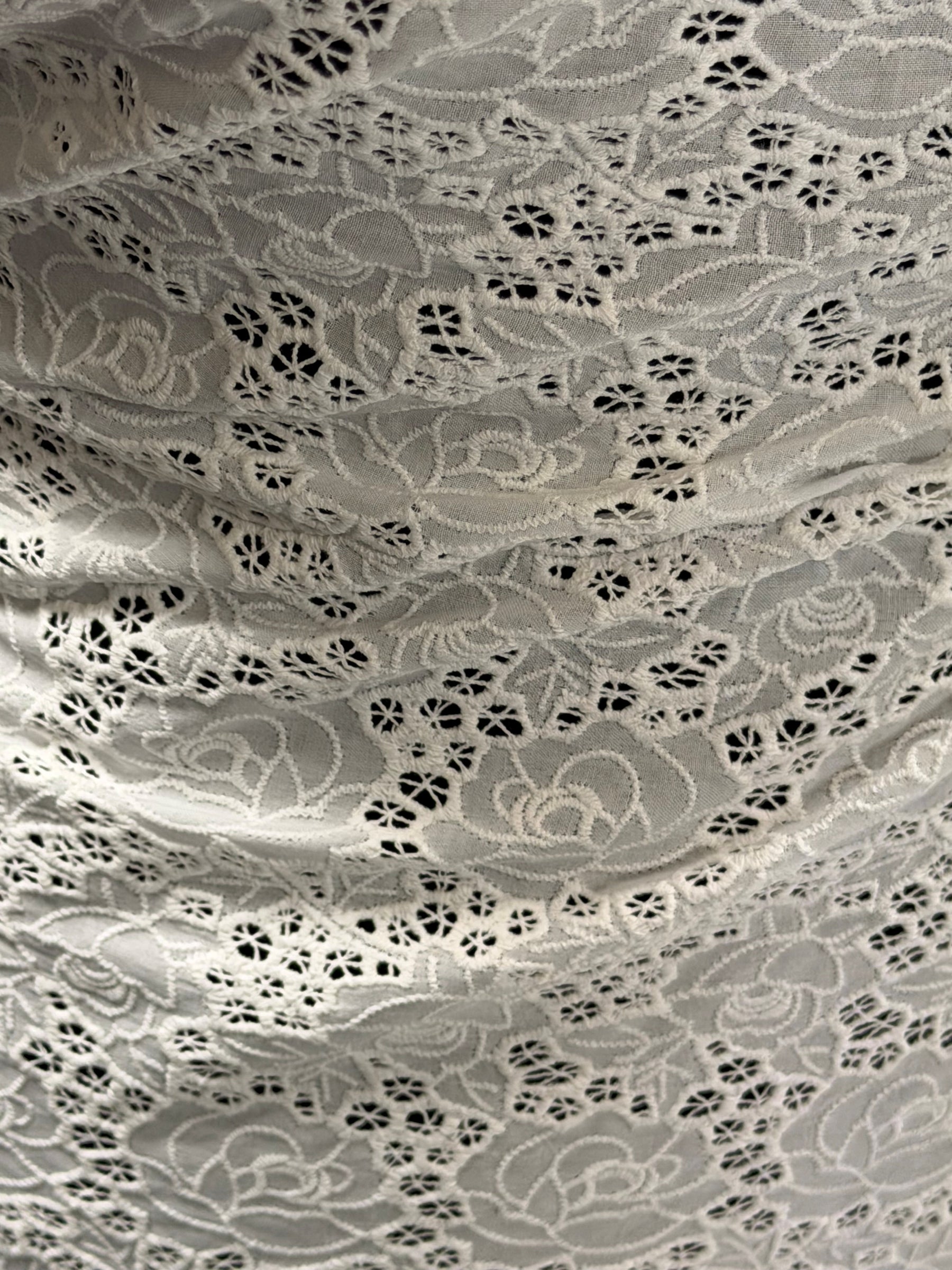 Ivory Embroidered Cotton - EB6001