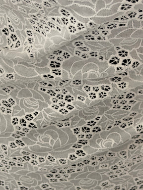 White Embroidered Cotton - EB6001