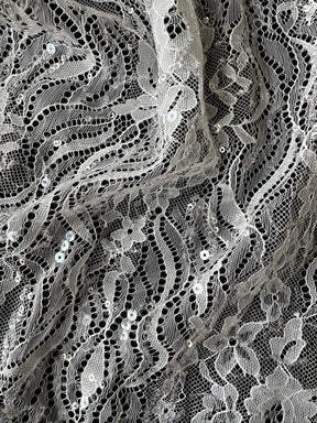 Ivory Sequin Lace - LB6005
