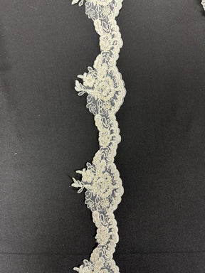 Ivory Beaded Lace Trim - Liberation