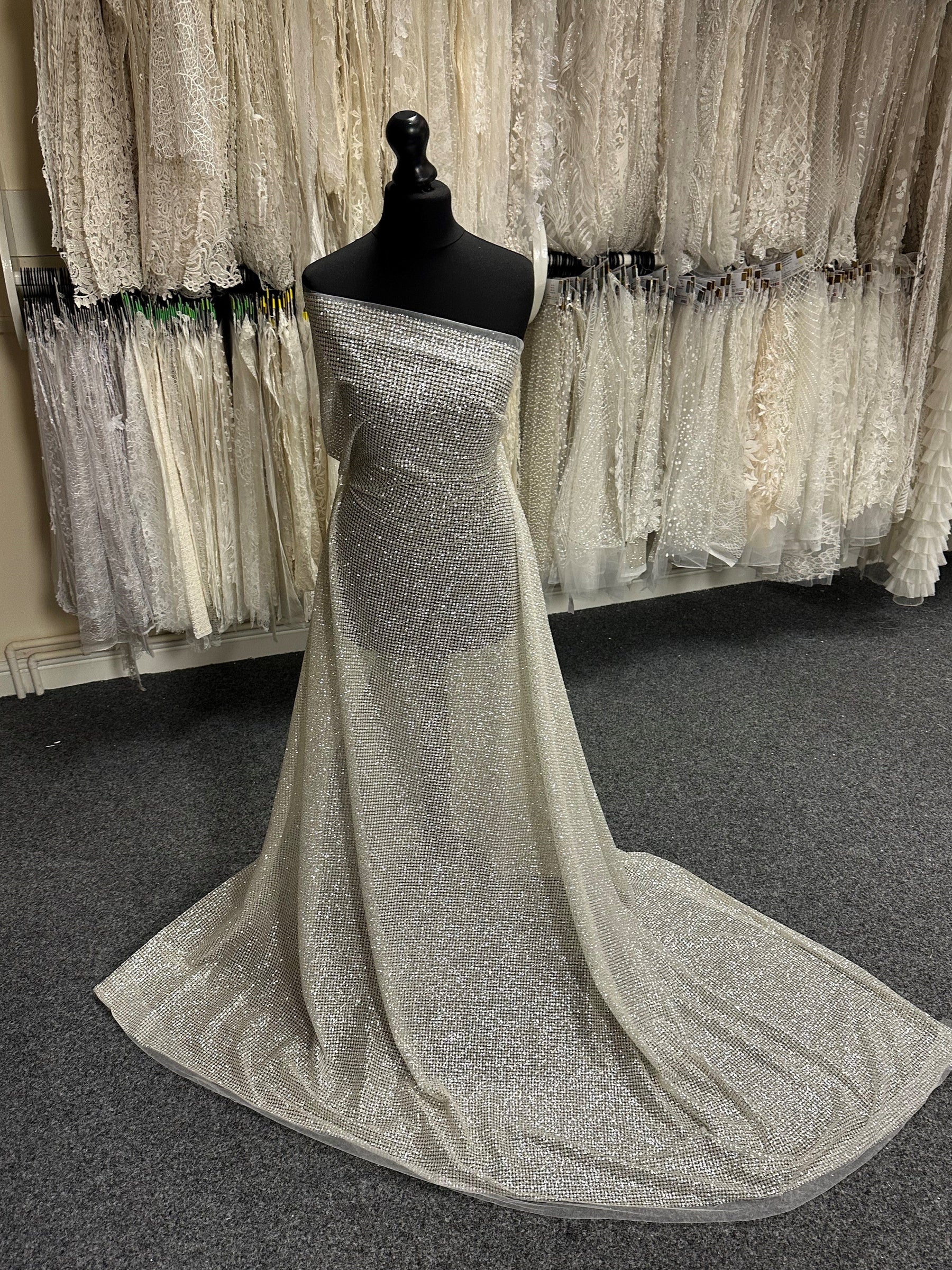 Ivory Glitter Tulle - Lancing