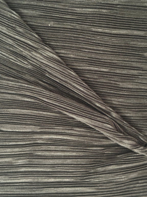 Black Pleated Polyester Fabric - Laval (CF)