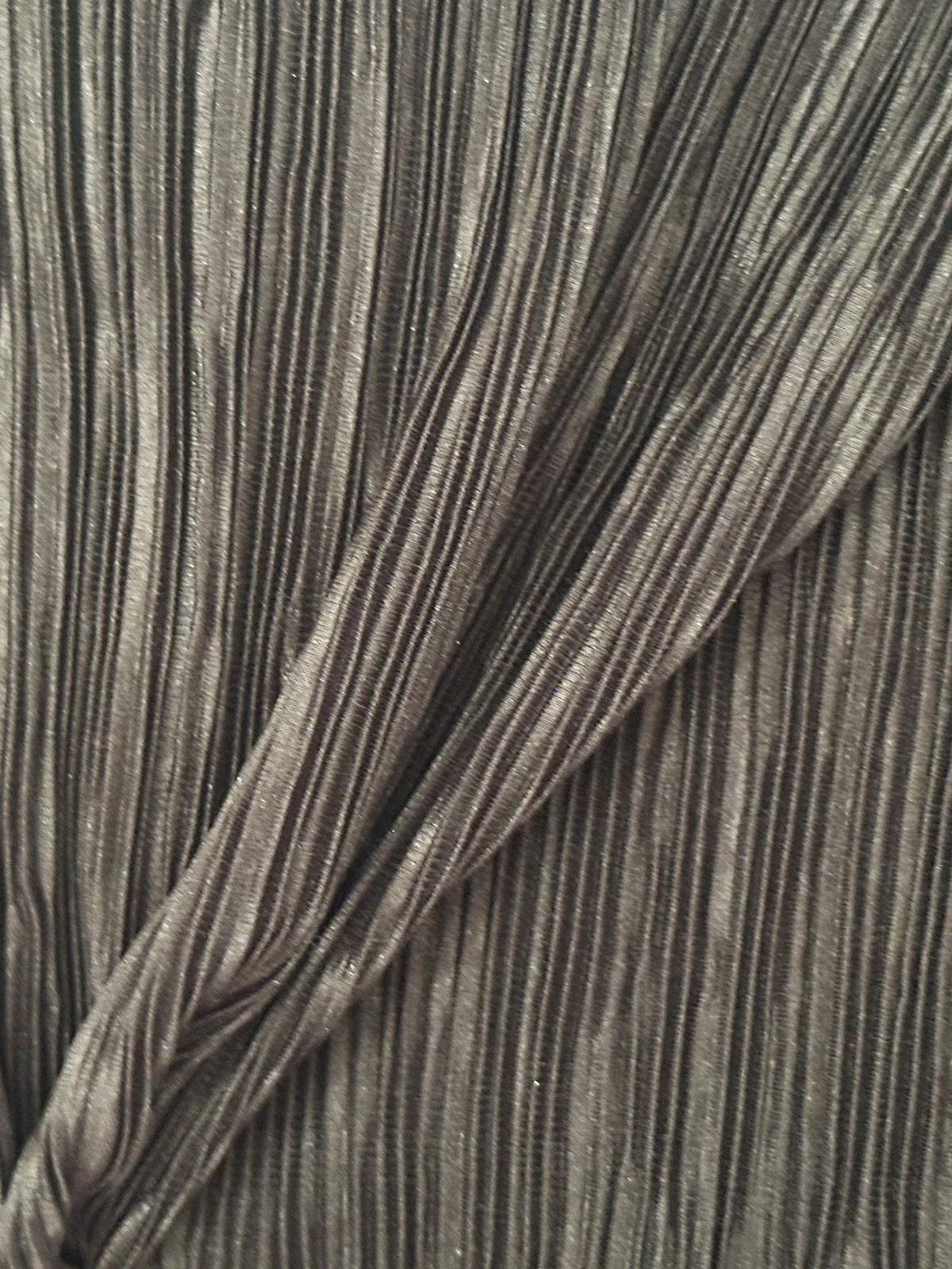 Black Pleated Polyester Fabric - Laval (CF)