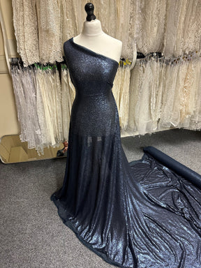 Navy Sequinned Tulle - Lawful