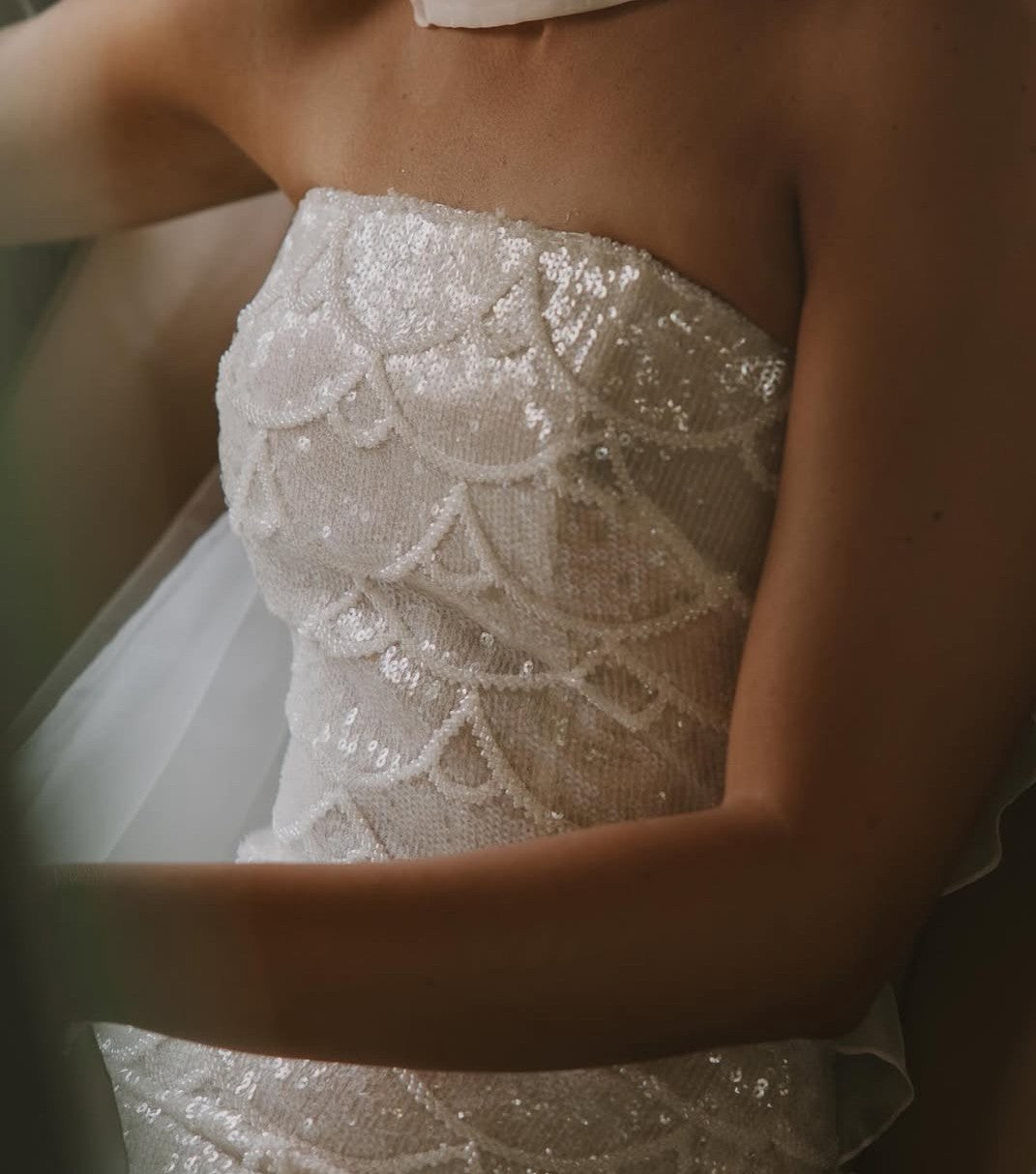 Ivory Beaded & Sequinned Lace - Lilou