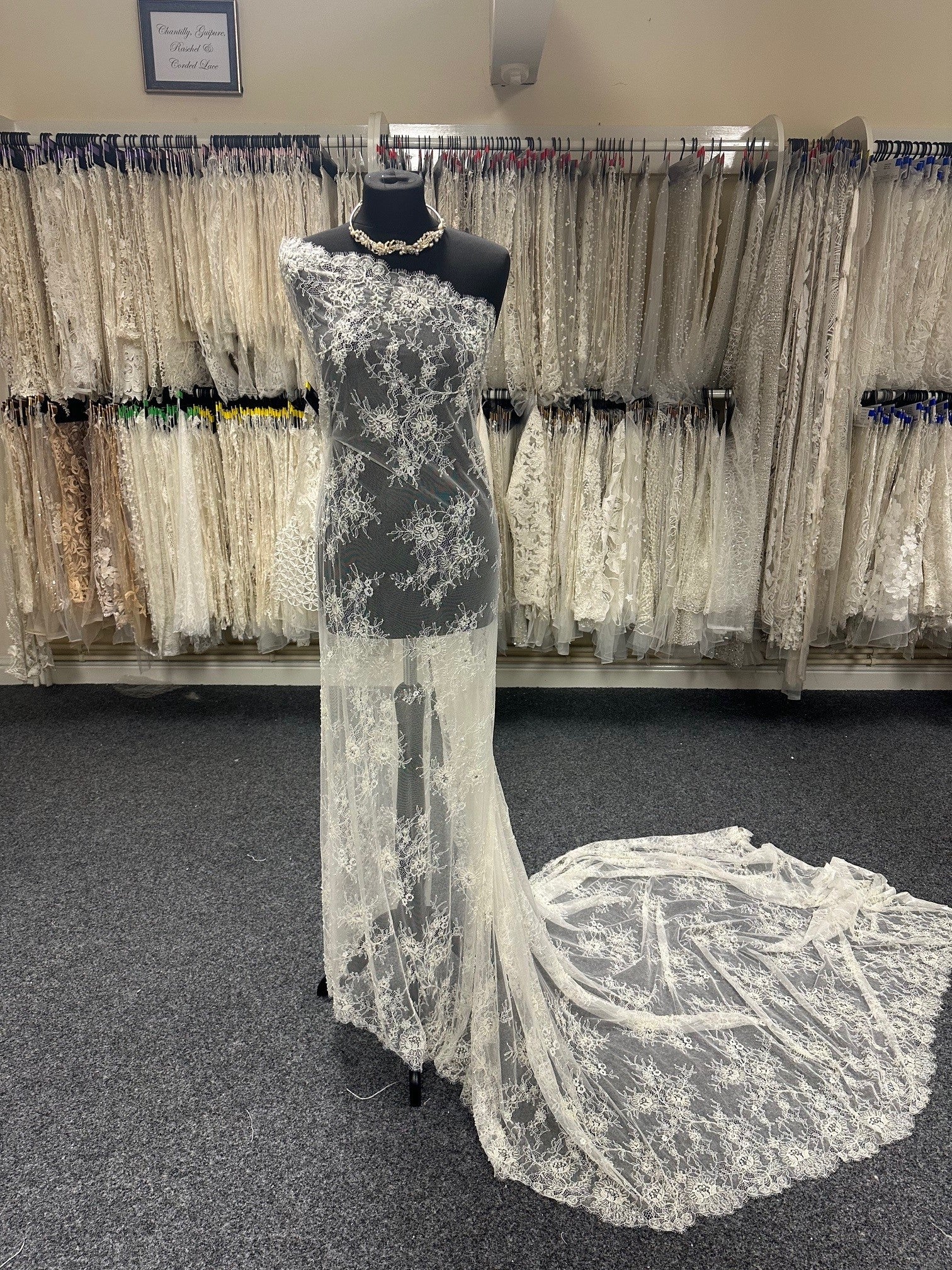 Delicate Ivory Beaded Lace – Lily