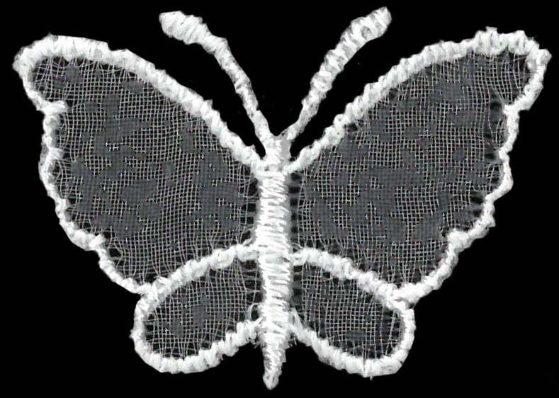 White Butterfly Applique - M1
