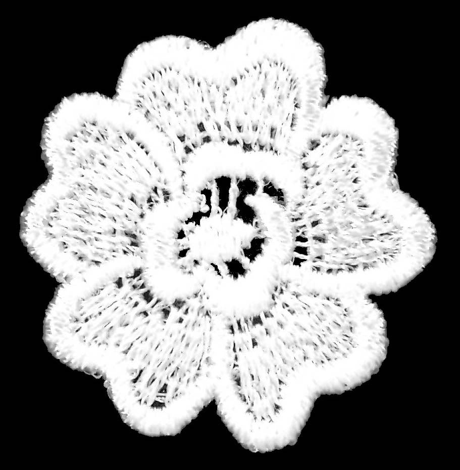 Ivory Guipure Flower - M24 (Bag of 25)