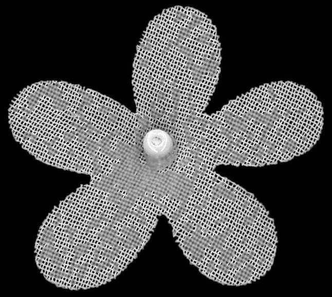 Ivory Georgette Flower - M25 (Bag of 100)