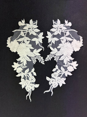 Ivory Embroidered Lace Appliques - MT8011