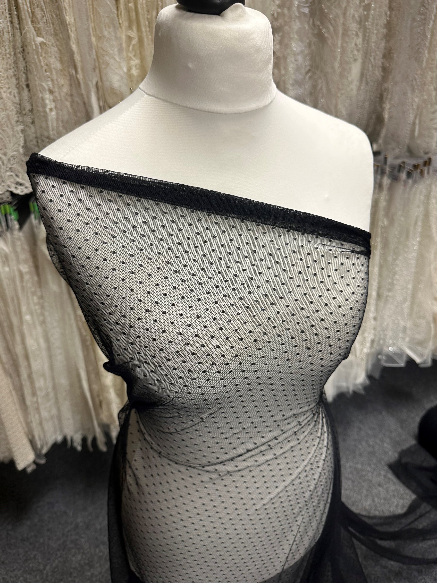 Black Spotted Tulle - Machete