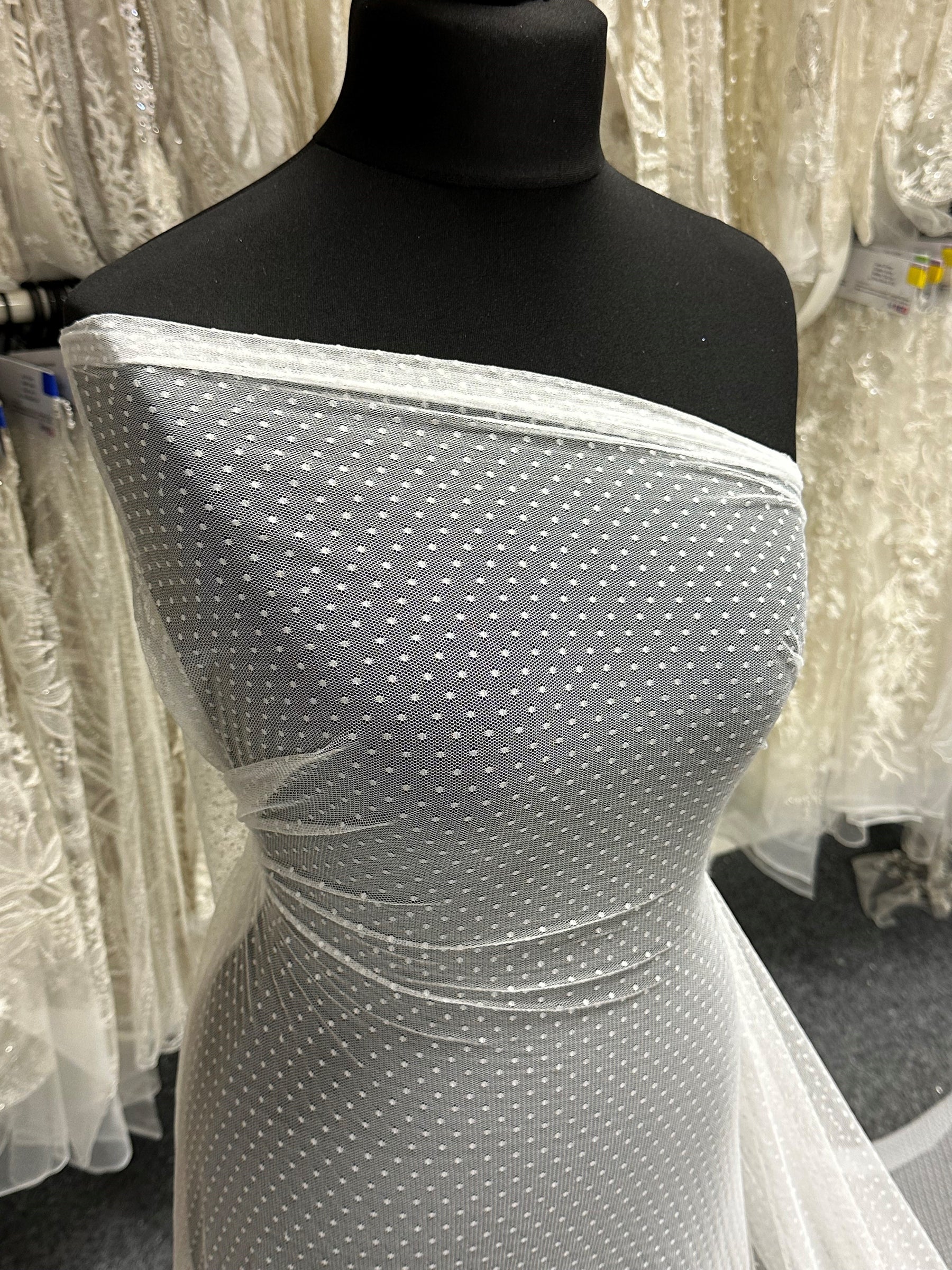 Ivory Spotted Tulle - Madelaine (CF)