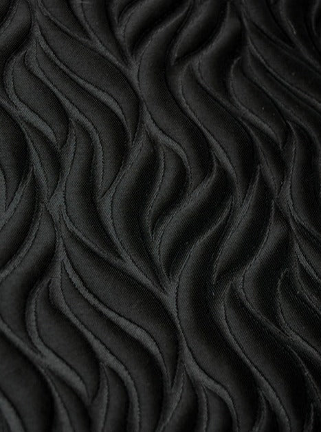 Black Waistcoat Fabric - Madrid