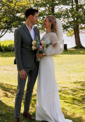 Ivory Beaded Georgette - Mallory