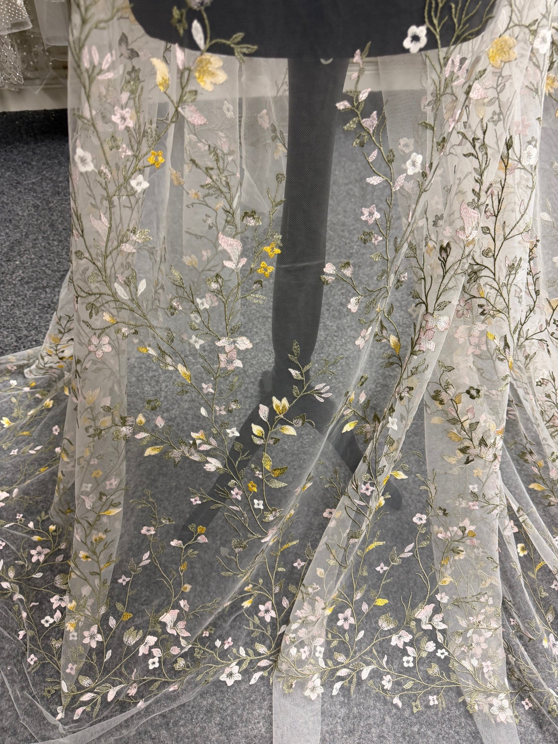 Multi-colored Embroidered Lace - Mania