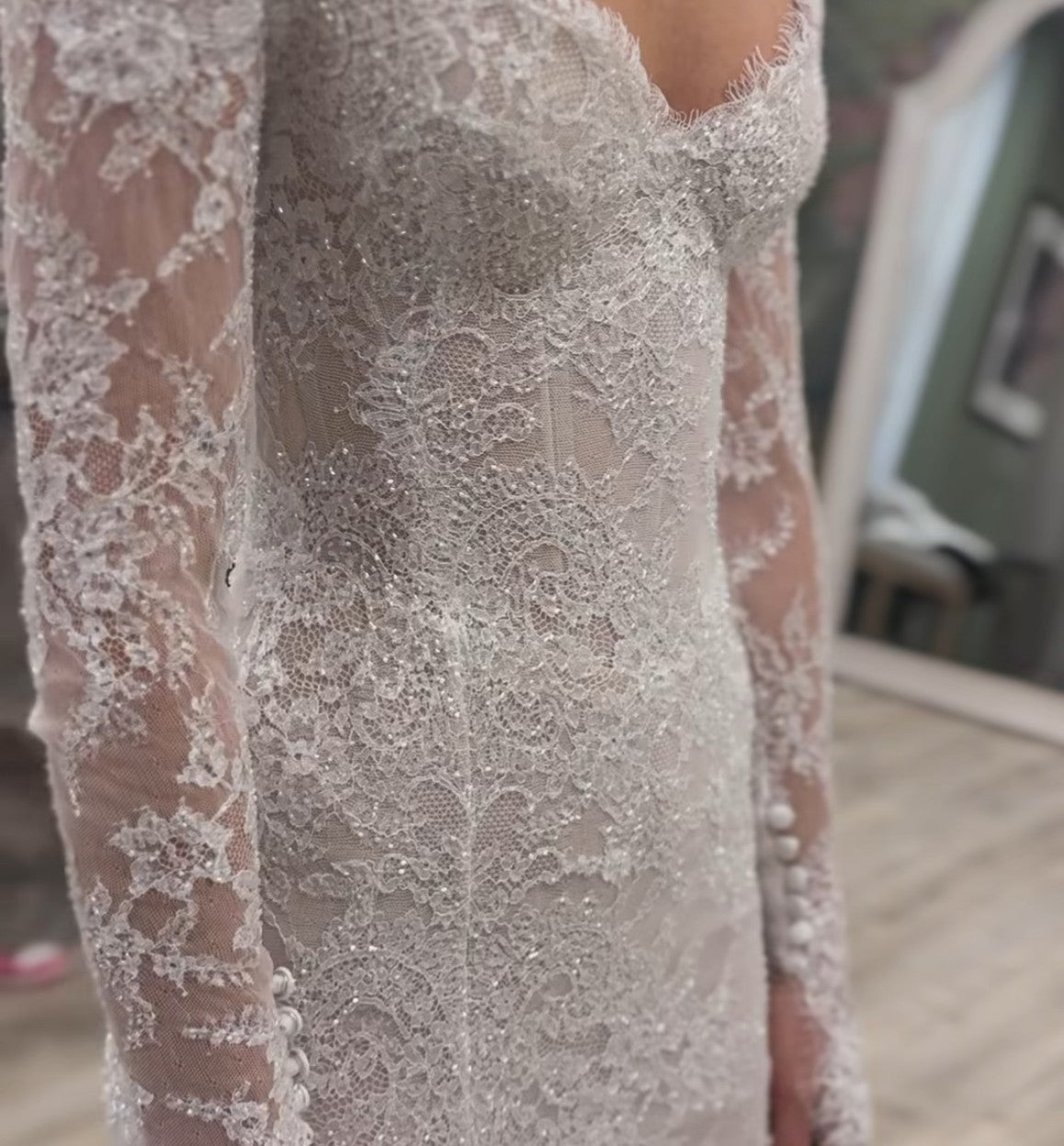 Ivory Beaded Lace - Manny