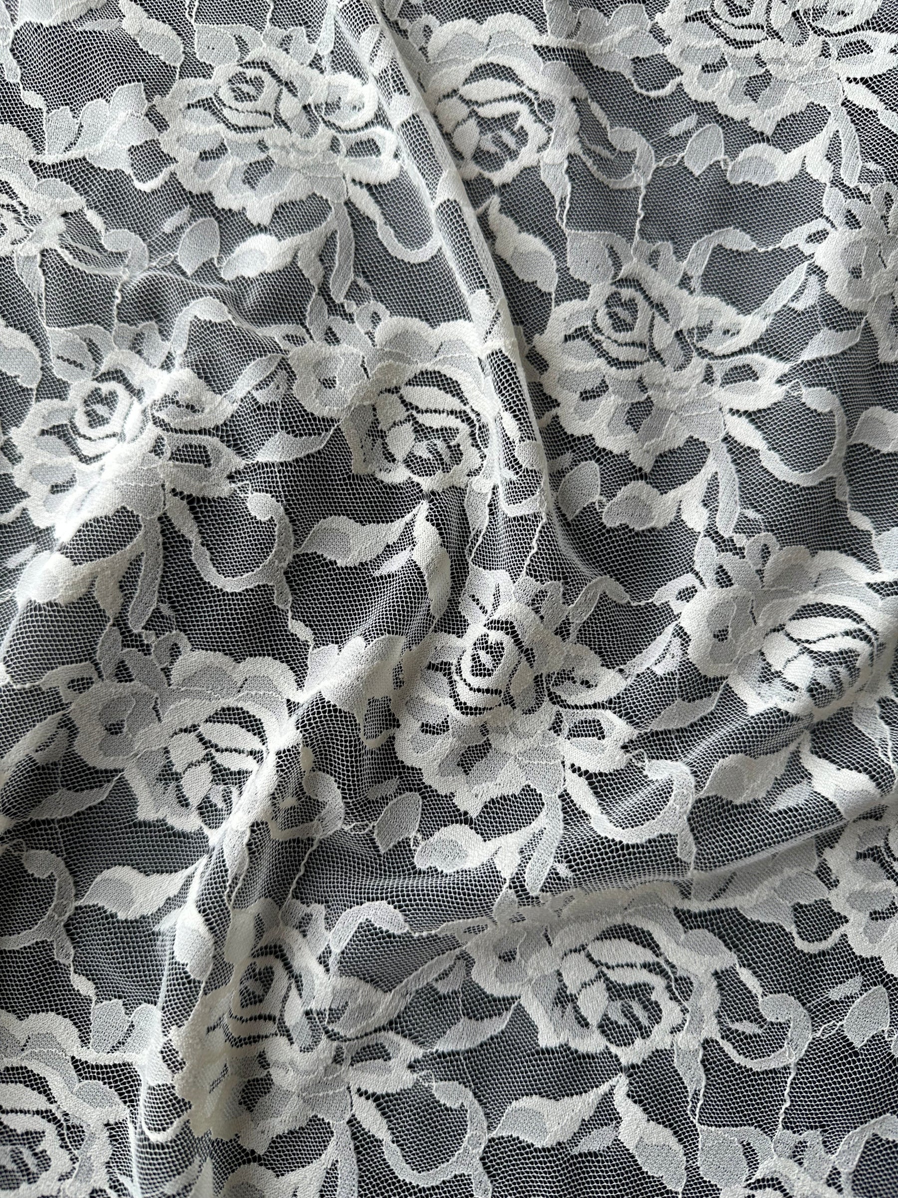 Ivory Raschel Stretch Lace – Matina