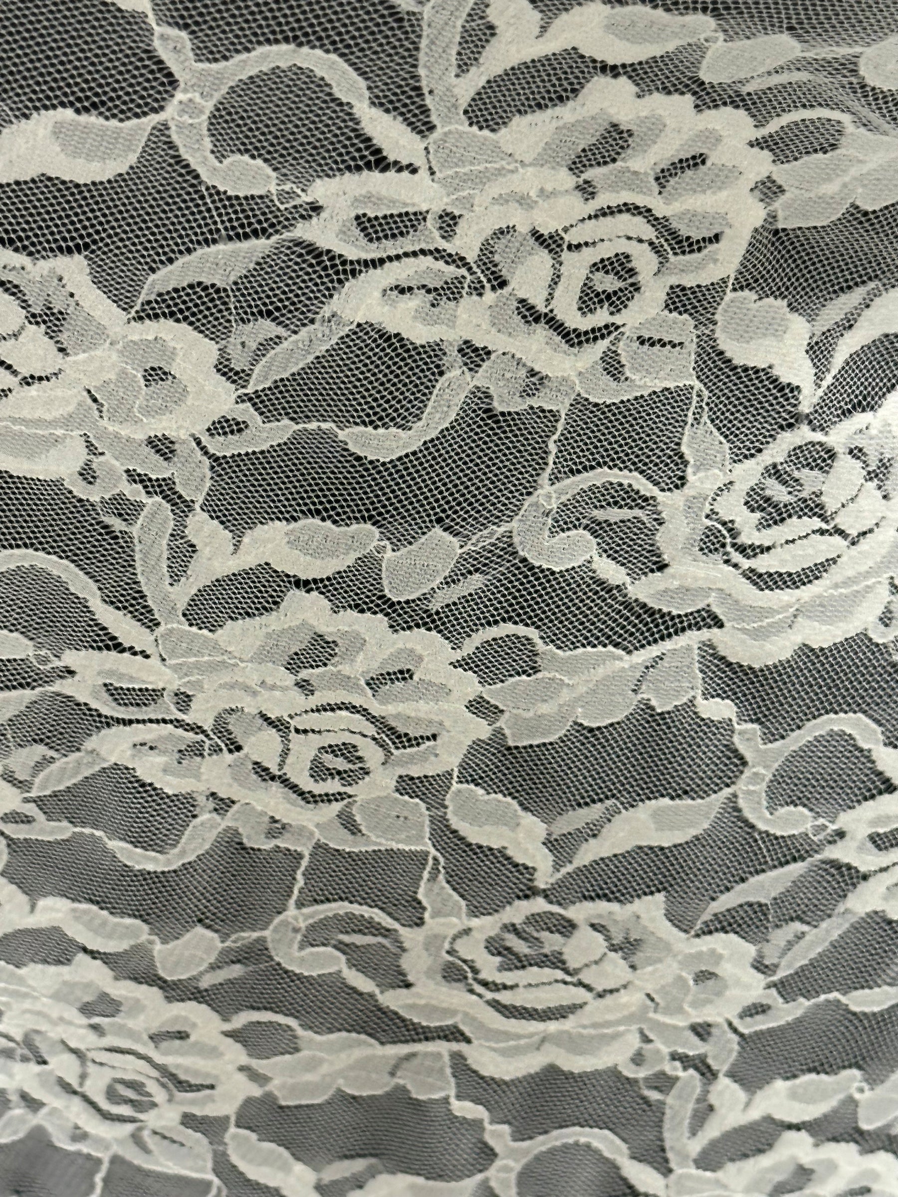 Ivory Raschel Stretch Lace – Matina