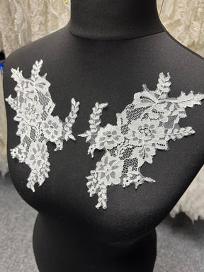 Ivory Floral Lace Appliques - MT8003