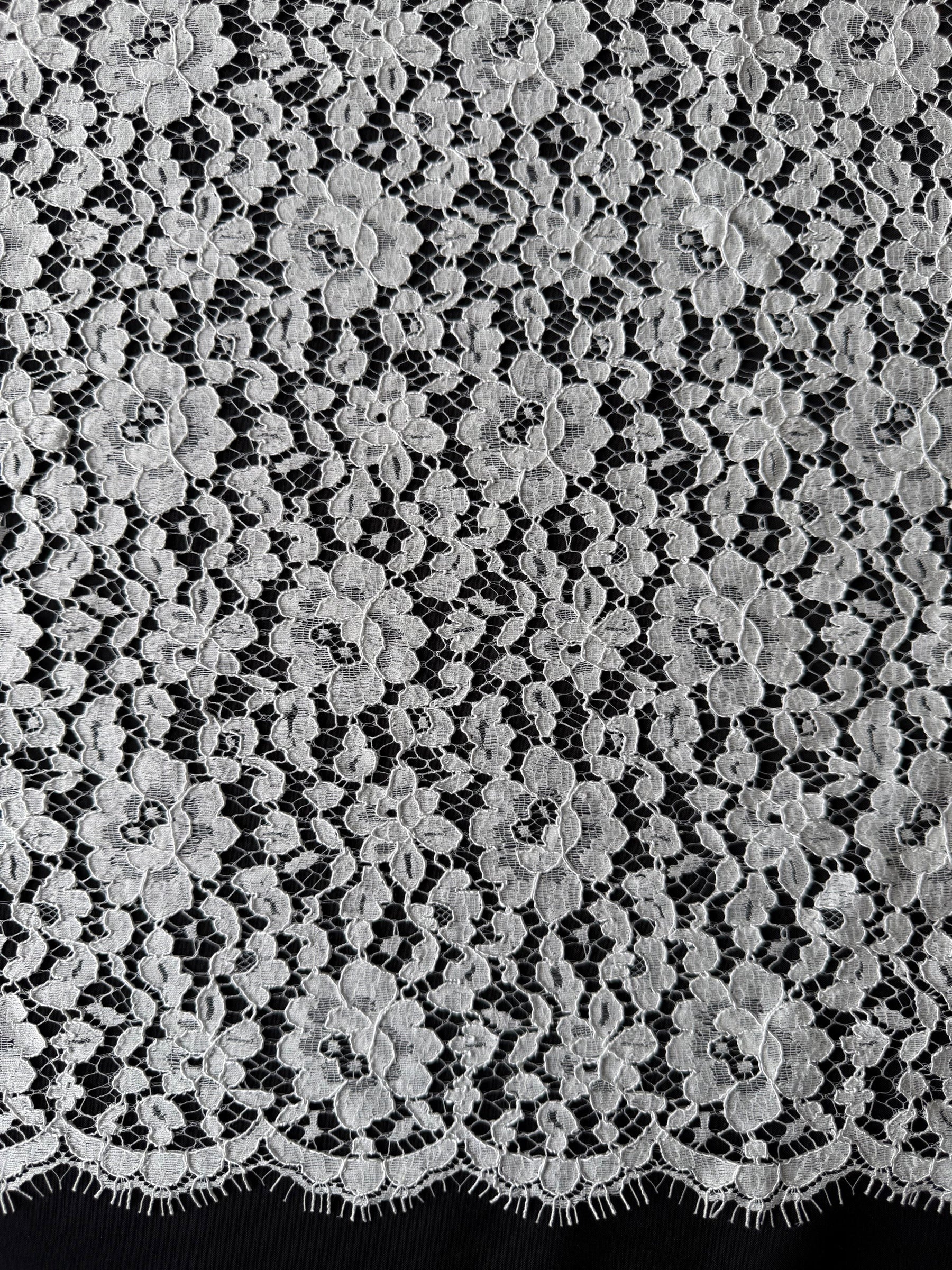 Ivory Corded Chantilly Lace - Norben
