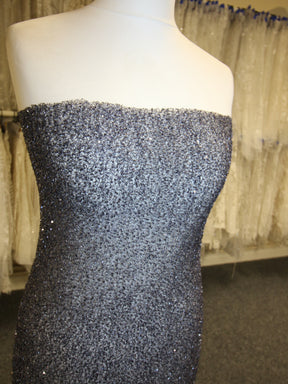 Navy Beaded Lace - Britte