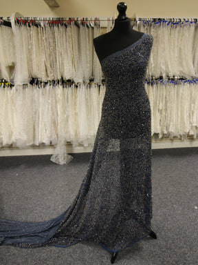 Navy Sequin Tulle - Davos