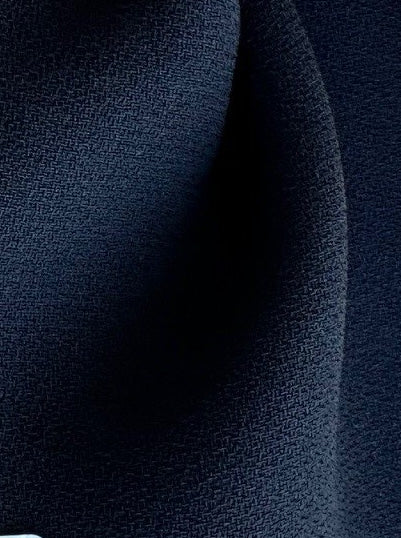 Navy Polyester Crepe - Portugal