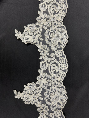 Ivory Corded Lace Trim - T226U