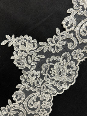 Ivory Corded Lace Trim - T 226 Unbeaded (CF)